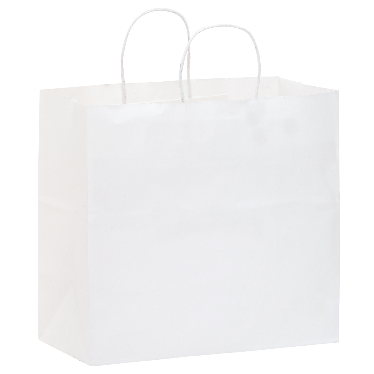 White White Kraft Paper Carry-Out Bag (13x7x12.75)