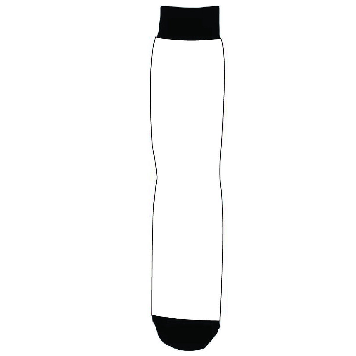 White Polyester Socks with Black accents Vibrant Custom Socks