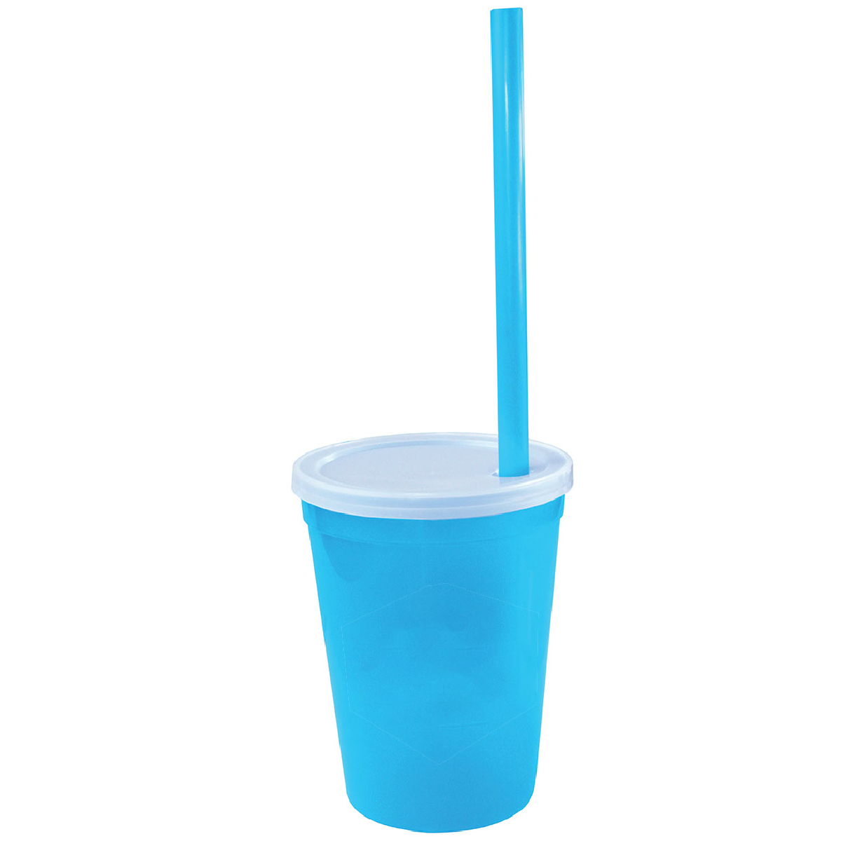 Light Blue Nite Glow Stadium Cup/Straw/Lid Set