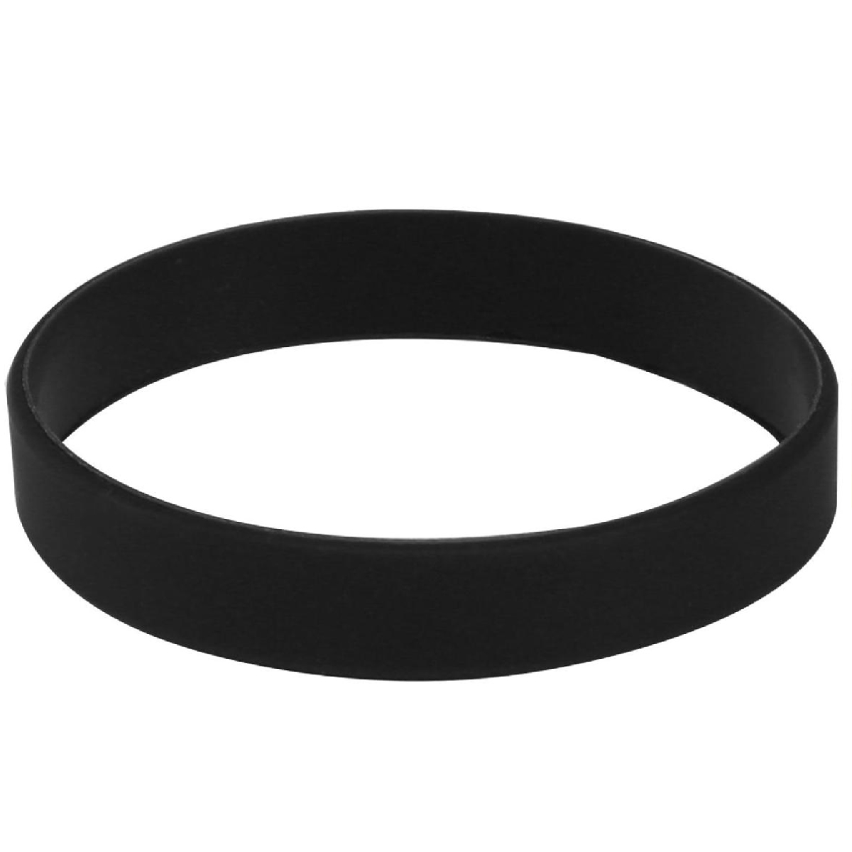 Black Screen Printed Silicone Bracelet