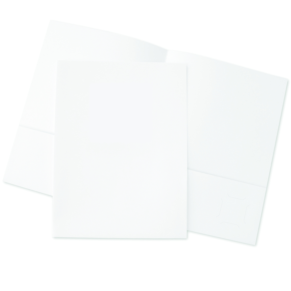 White Presentation Folder – Standard White Gloss Stock