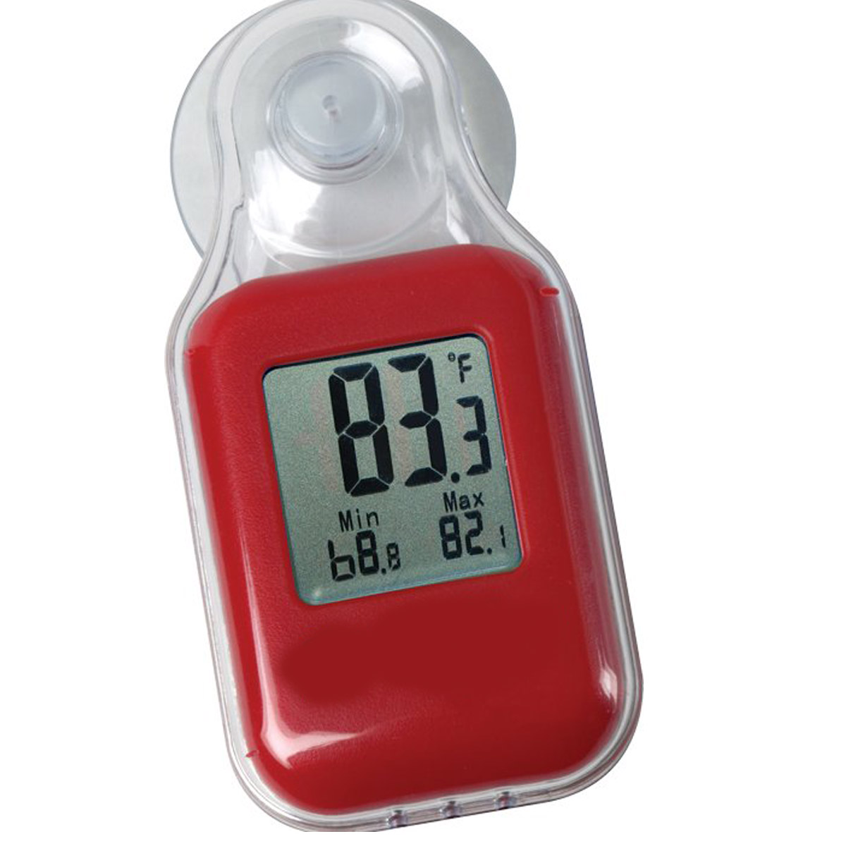 Red Fahrenheit Digital In/Outdoor Thermometer