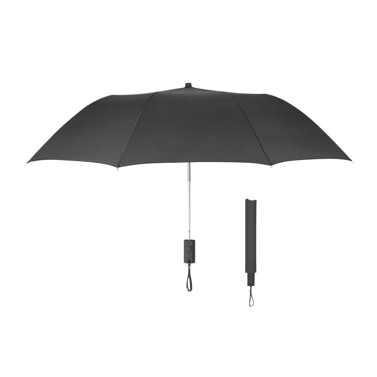 Black Arc Auto-Open Folding Umbrella (44" Dia.)