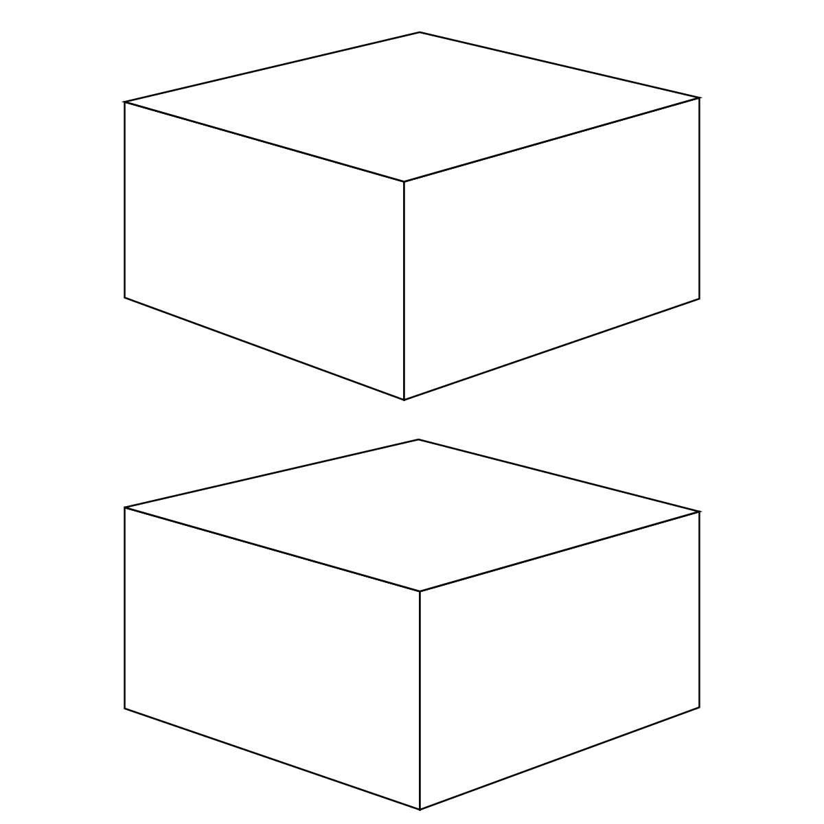 White Souvenir 3" x 3" x 1-1/2" Adhesive Cube
