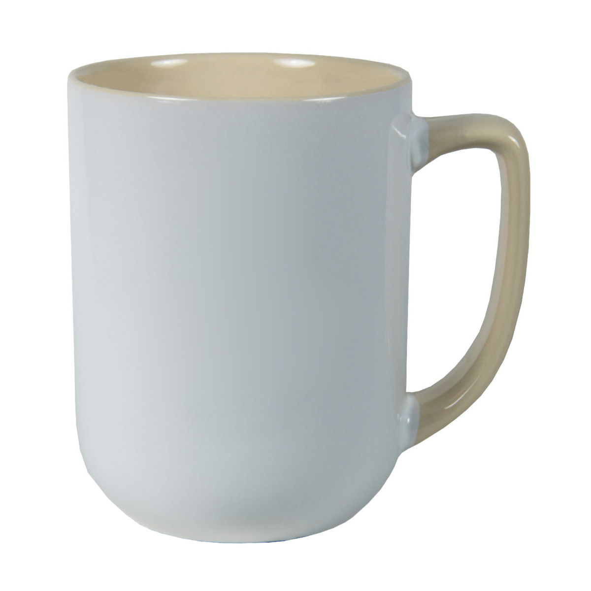 White/Almond Beige Manchester Mug (17 oz)