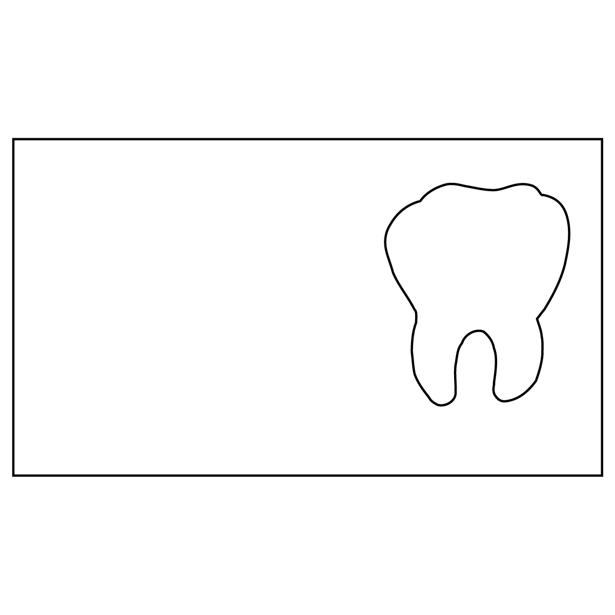 White Appointment Card w/ Removable Tooth Label