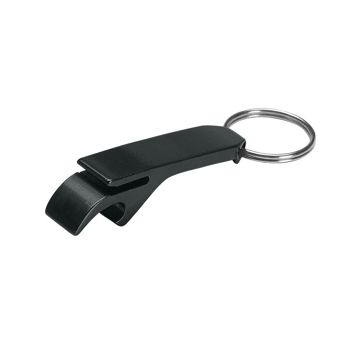 Black Aluminum Bottle/Can Opener Key Ring