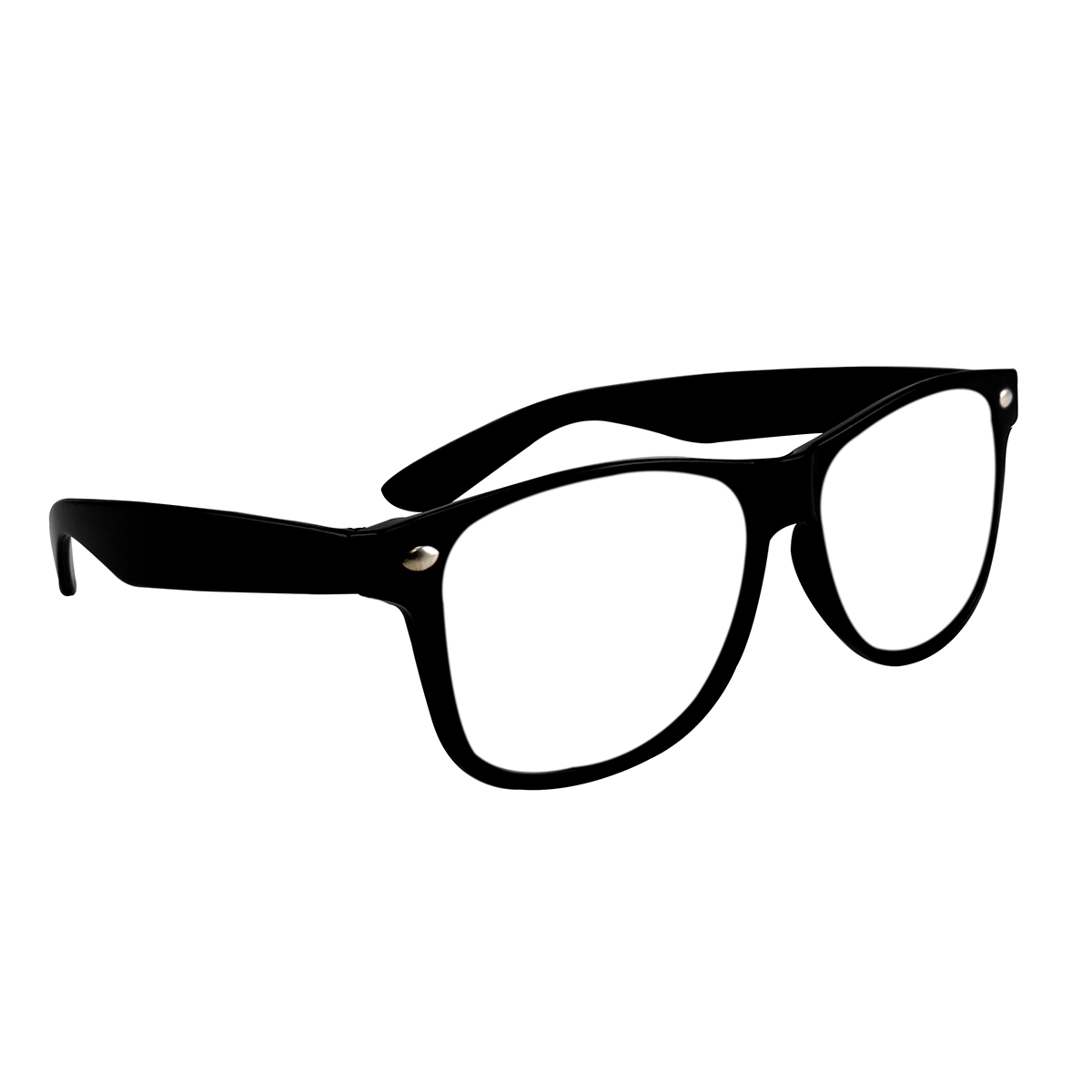 Black Miami Glasses with Clear Lens