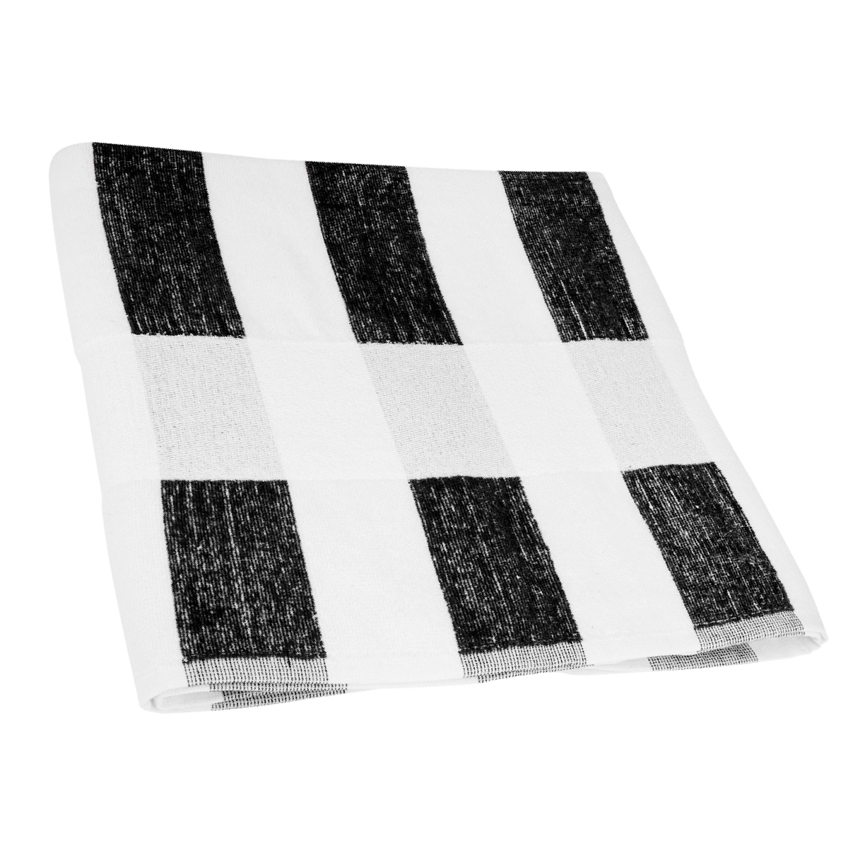 White w/ Black Stripes Seaside Beach Towel 