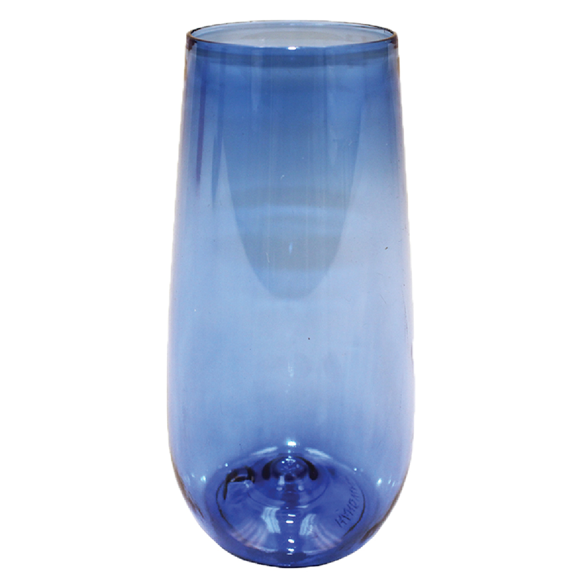 Blue 10 oz. Plastic Stemless Champagne Flute