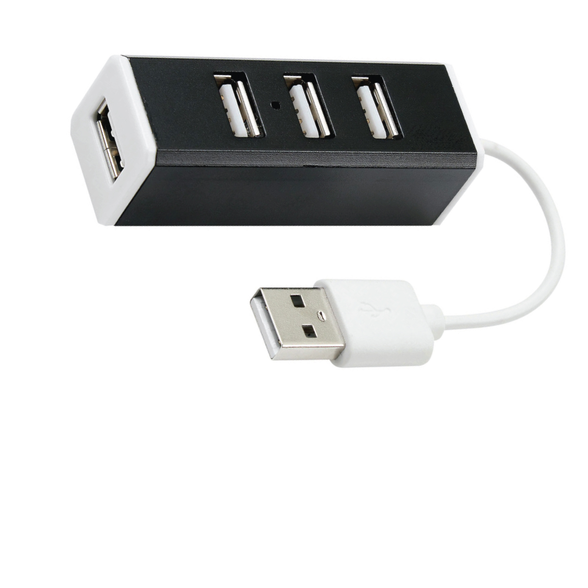 Black 4 Port Aluminum USB Hub