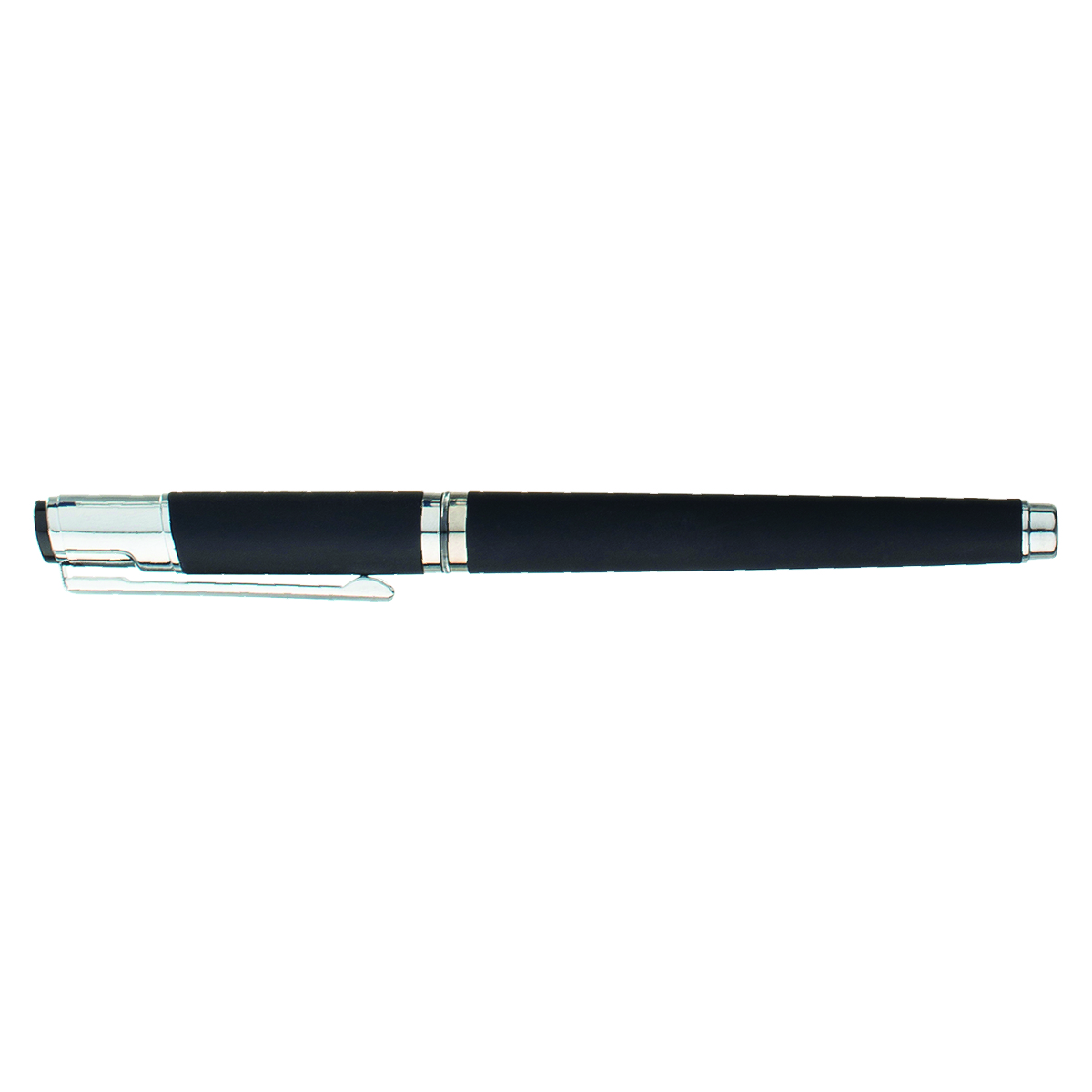 Black with Black Ink Earl Gel Ink Satin-Touch Cap Pen with Chrome Accent