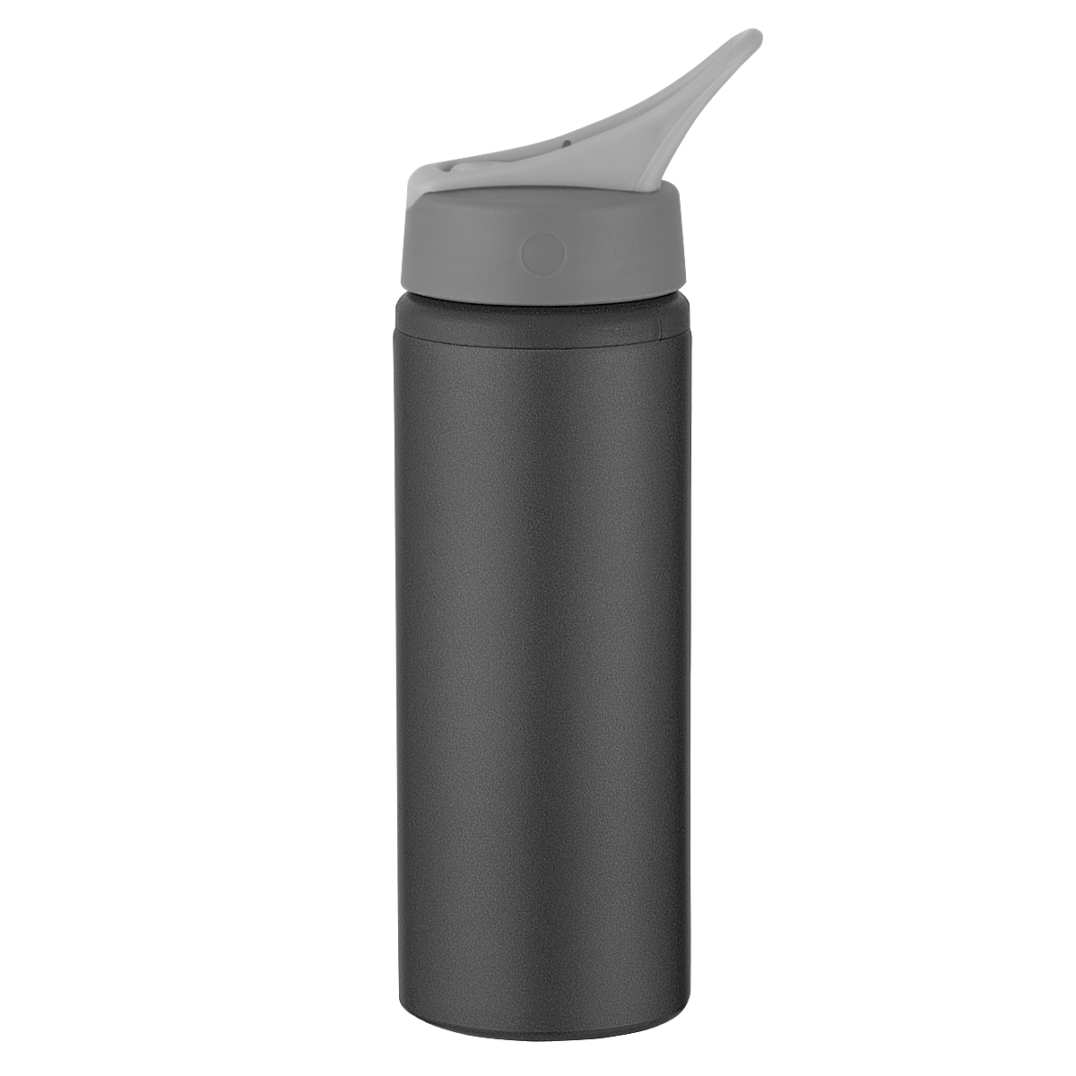 Metallic Black with Gray Top Aluminum Bike Bottle (25 oz)