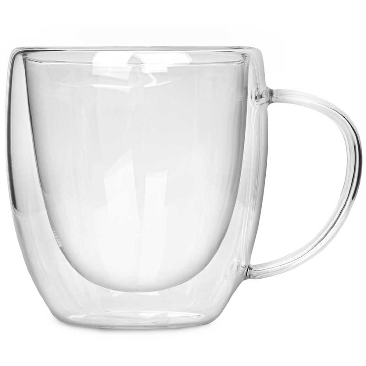 Clear Double Wall Glass Mug