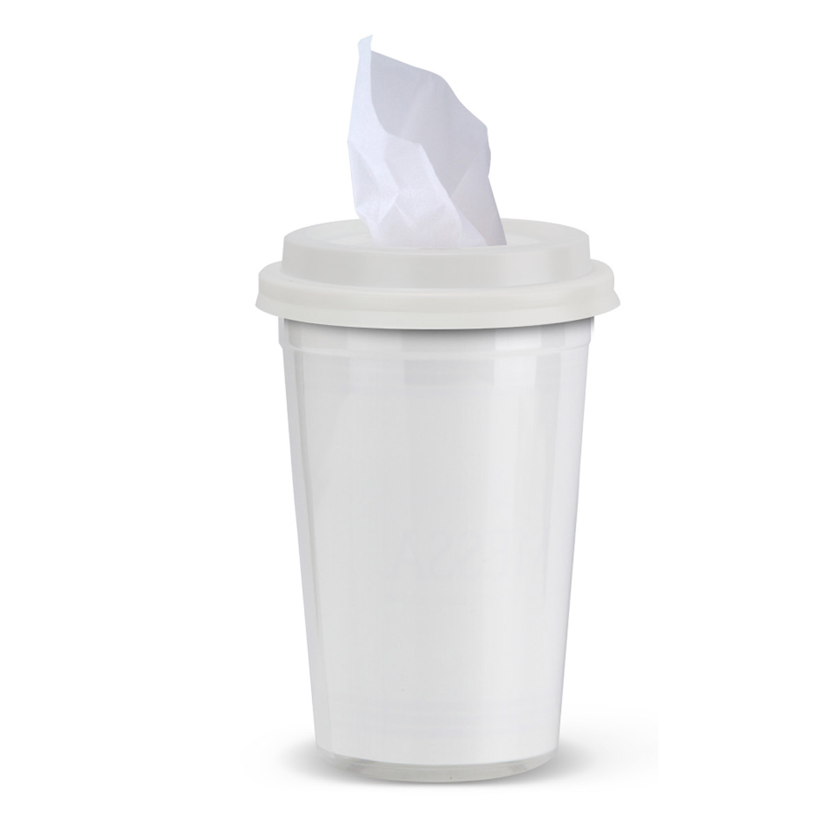 White Tissues To Go Cup