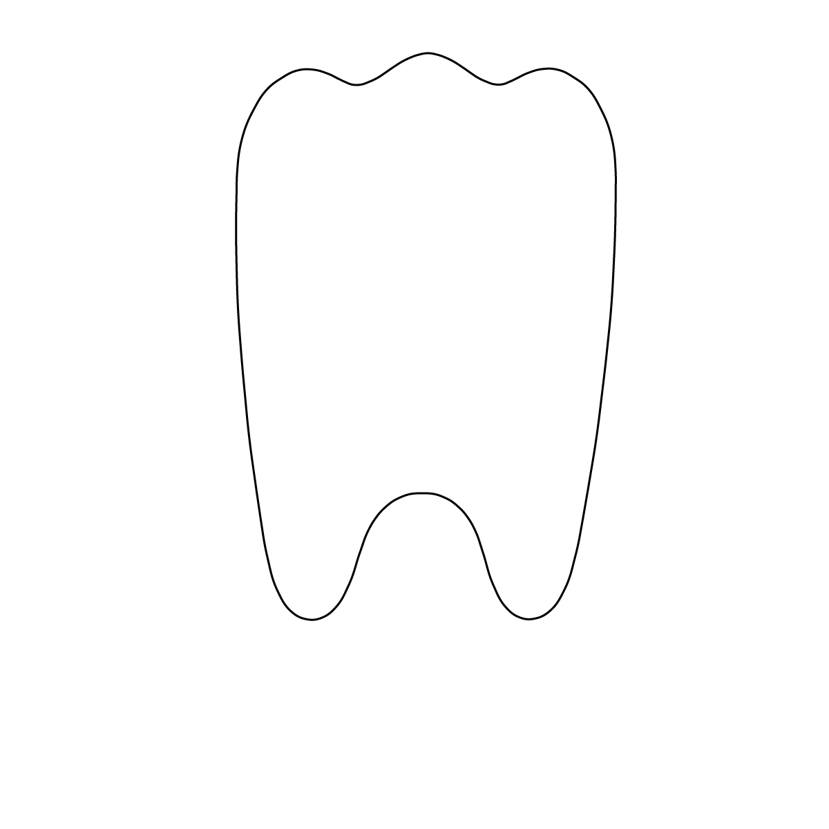 White Tooth Shaped Emery Board