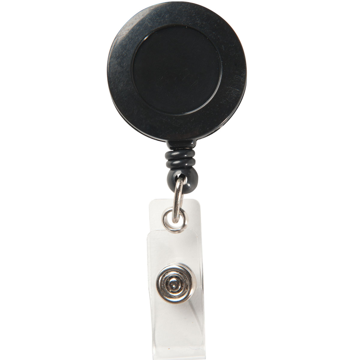 Black Round Secure-A-Badge w/ Alligator Clip