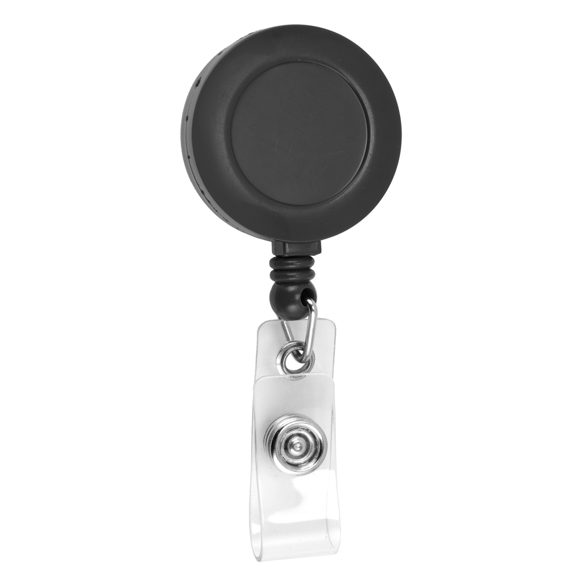 Black Round Retractable Badge Reel and Holder