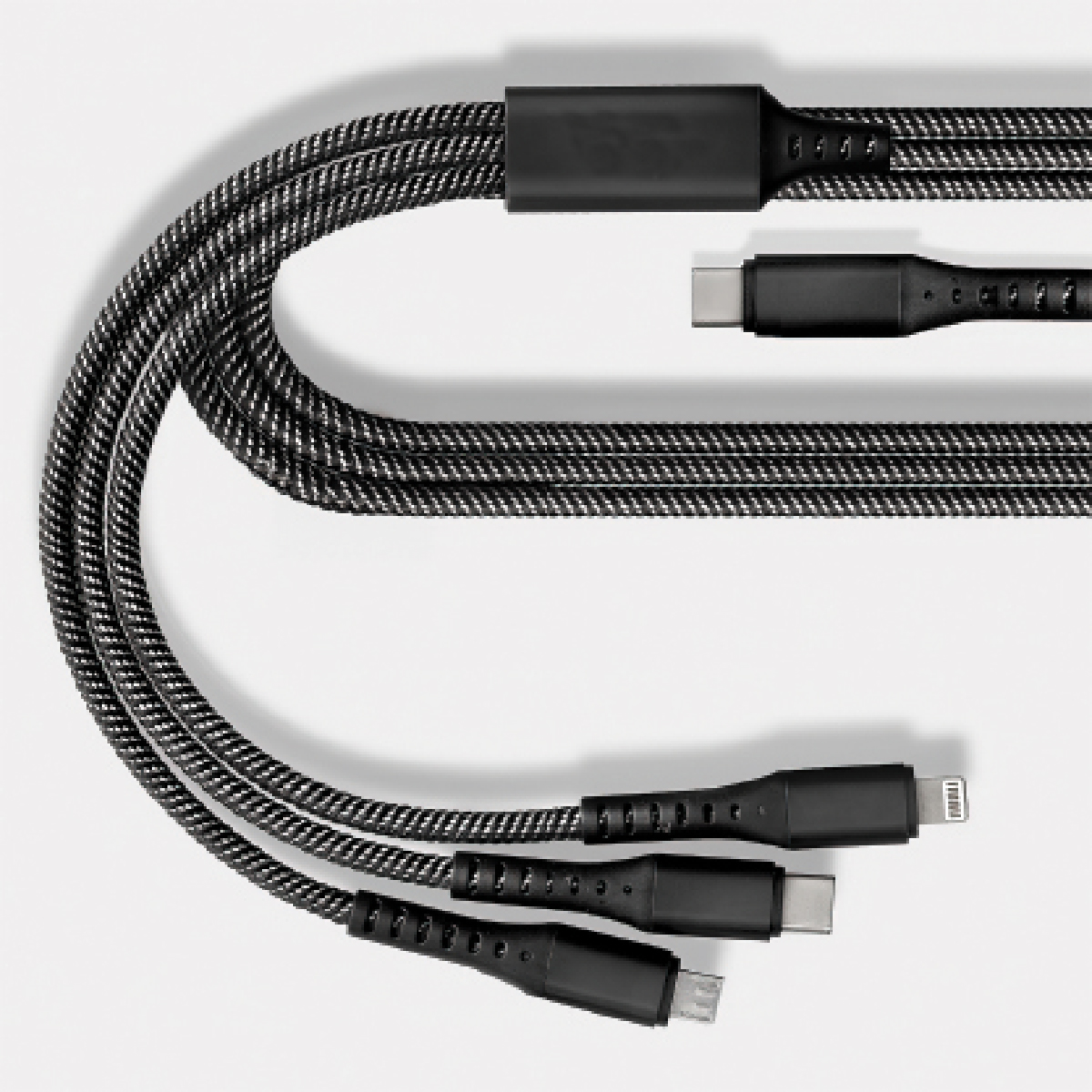 Black 3-in-1 Pro Type C Charging Cable 60W