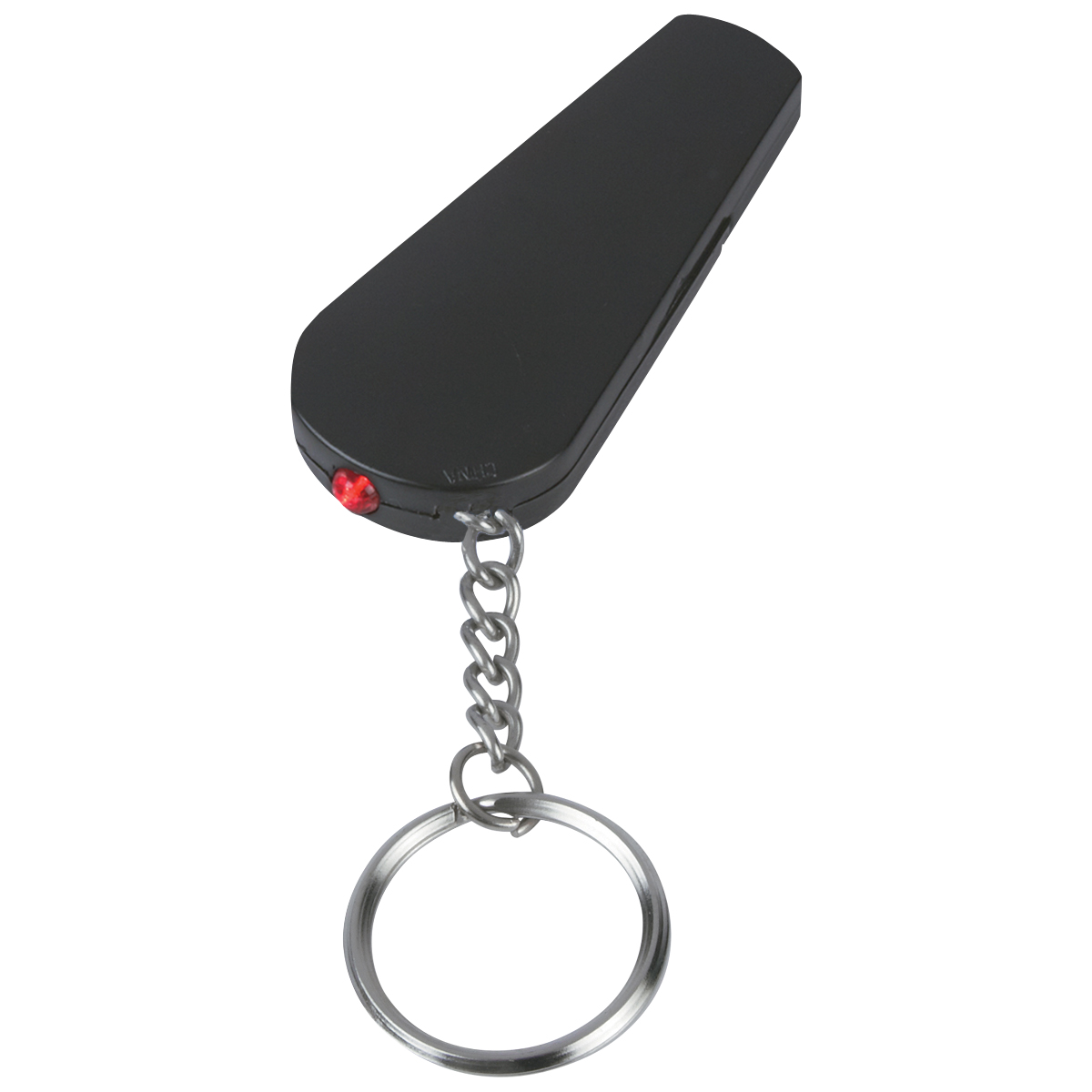 Solid Black Whistle Light Key Chain