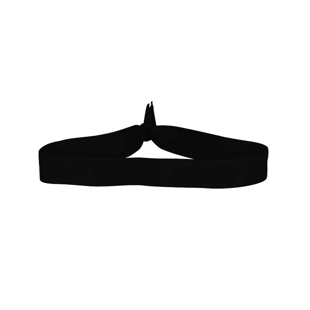 Black Fold Over Elastic Headband 3/4"
