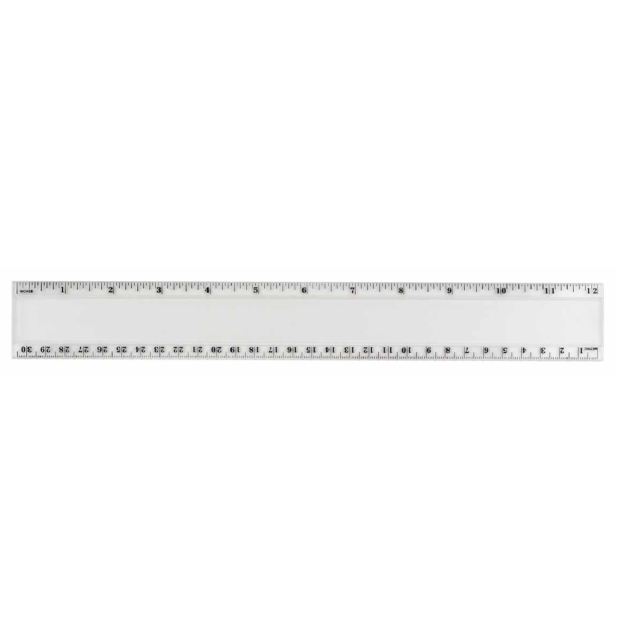 Clear 12" Pro-Scale Plastic Ruler