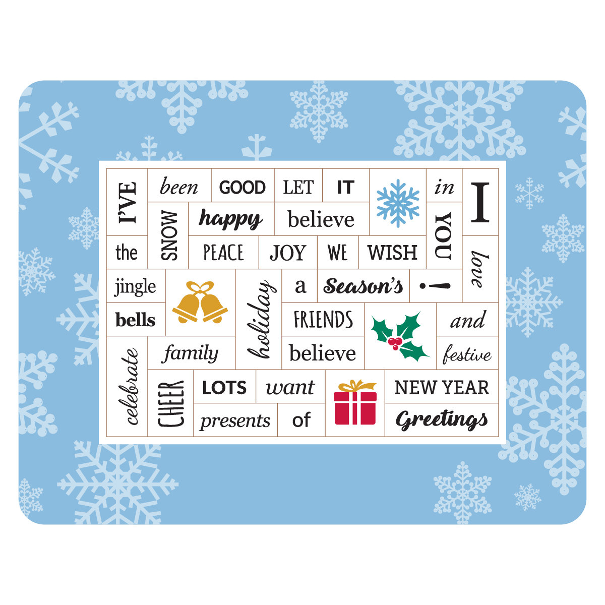 .020 Holiday Message Magnet with Picture Frame