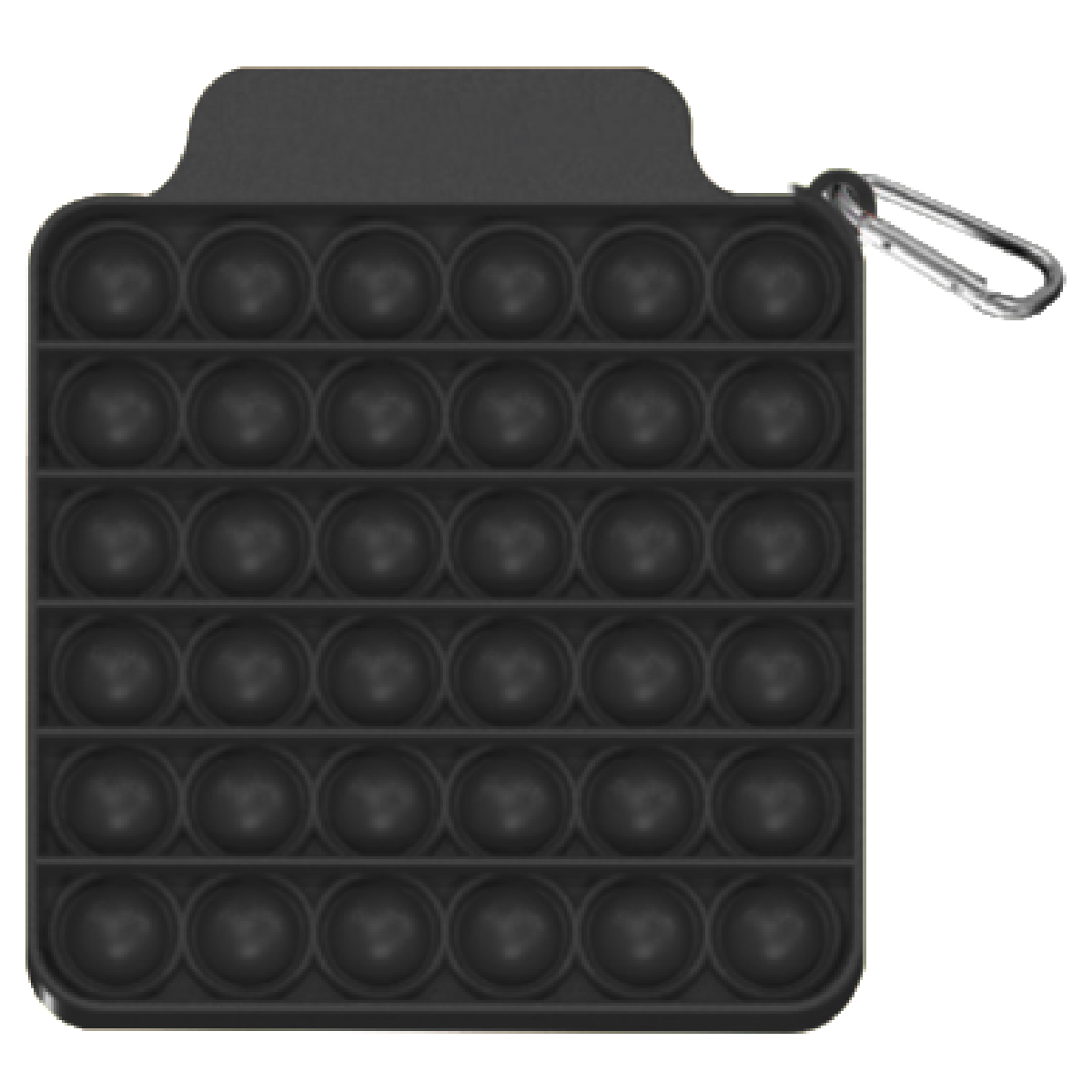 Black Push Pop Square Stress Reliever