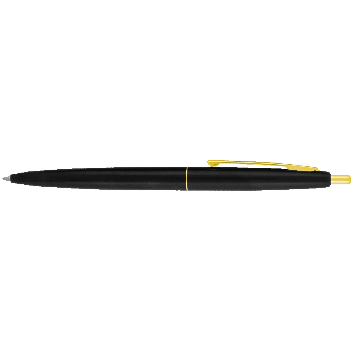 Black/Gold Seville G Retractable Ballpoint click Pen with Gold Trim