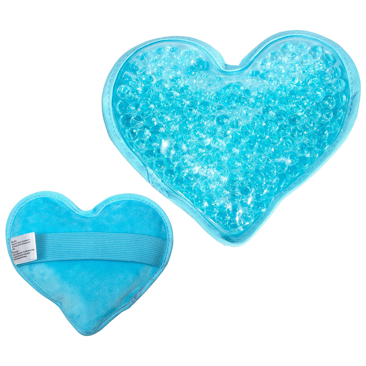 Pastel Blue Plush Heart Hot and Cold Pack