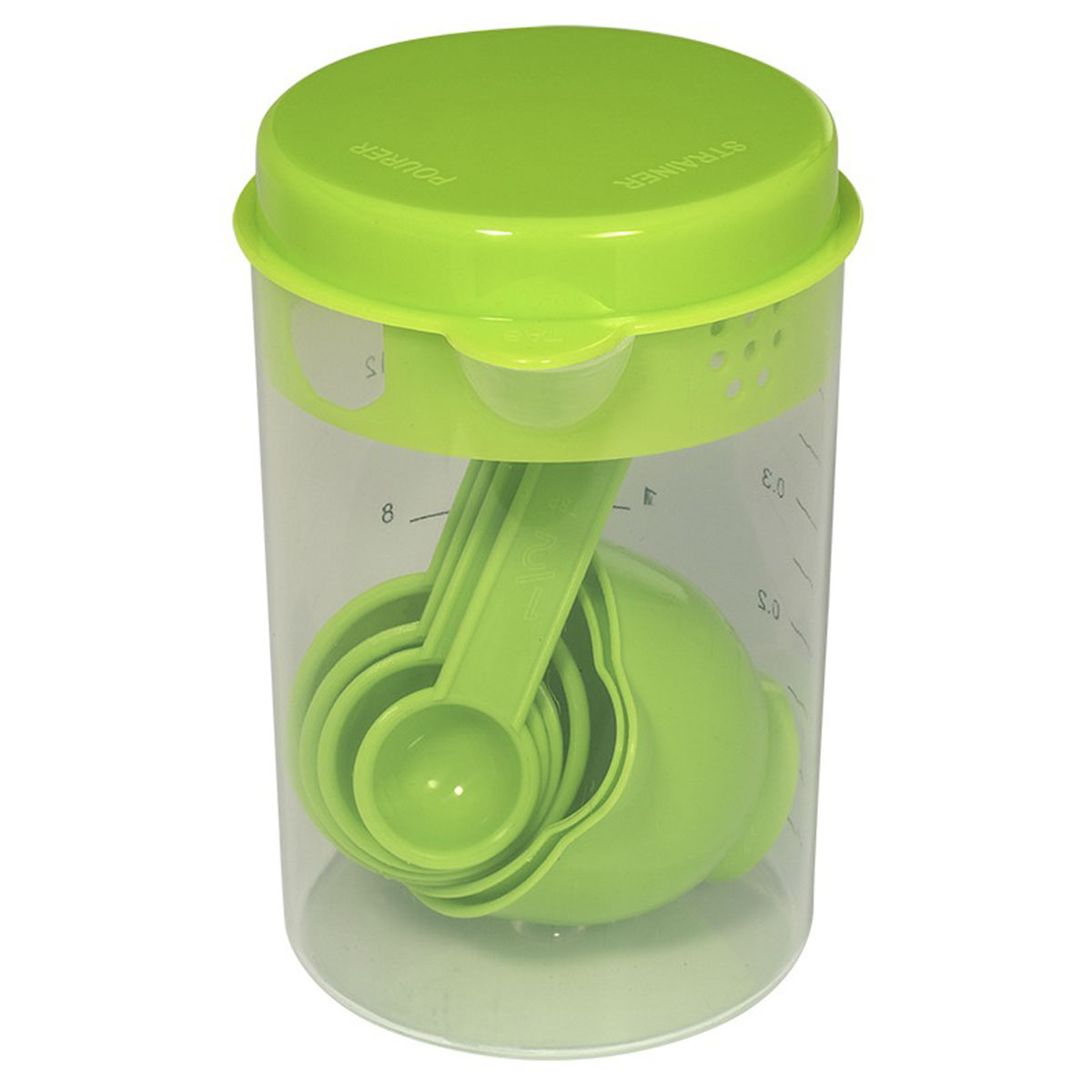 Lime Green Measuring Cup Set Container