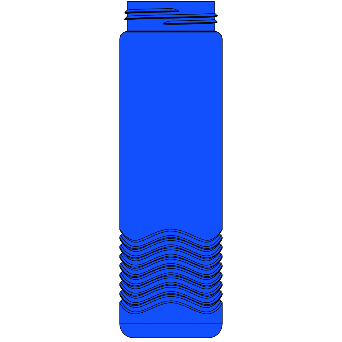 Blue Tritan Wave Bottle with Flip Straw Lid 24 oz