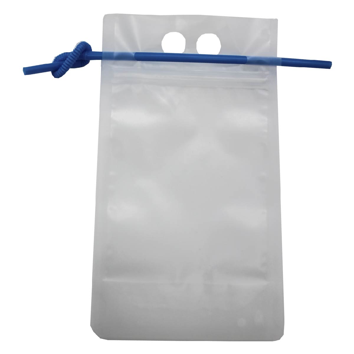 Clear Drink Pouch with Straw 14oz
