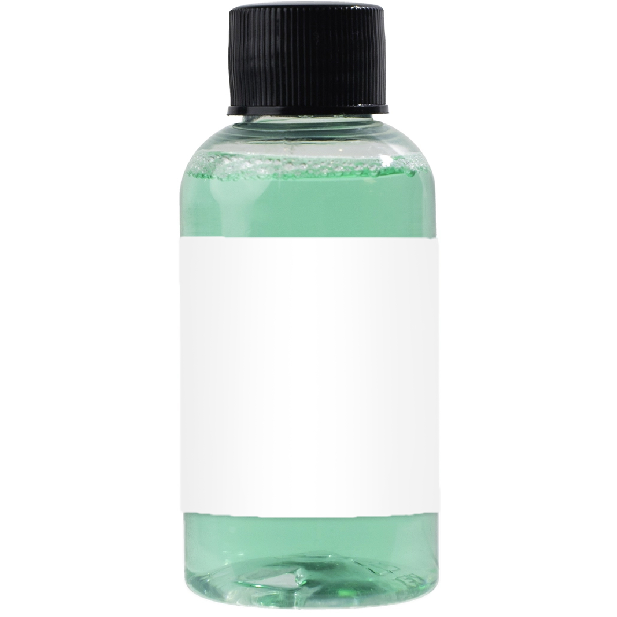 Clear Bottle with Black Cap Mouthwash