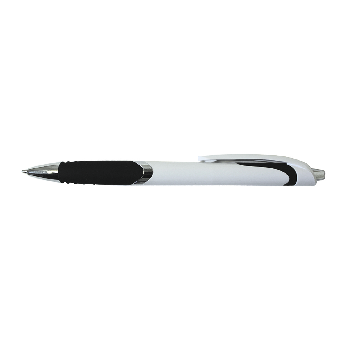 Black White Crest Grip Pen