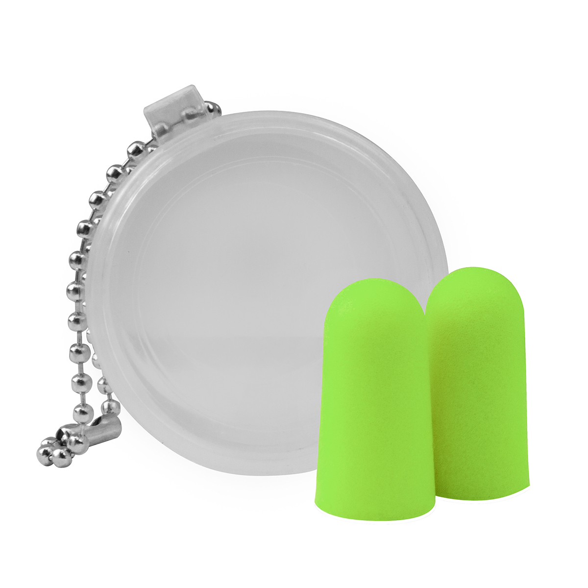 Green Round Case Ear Plugs