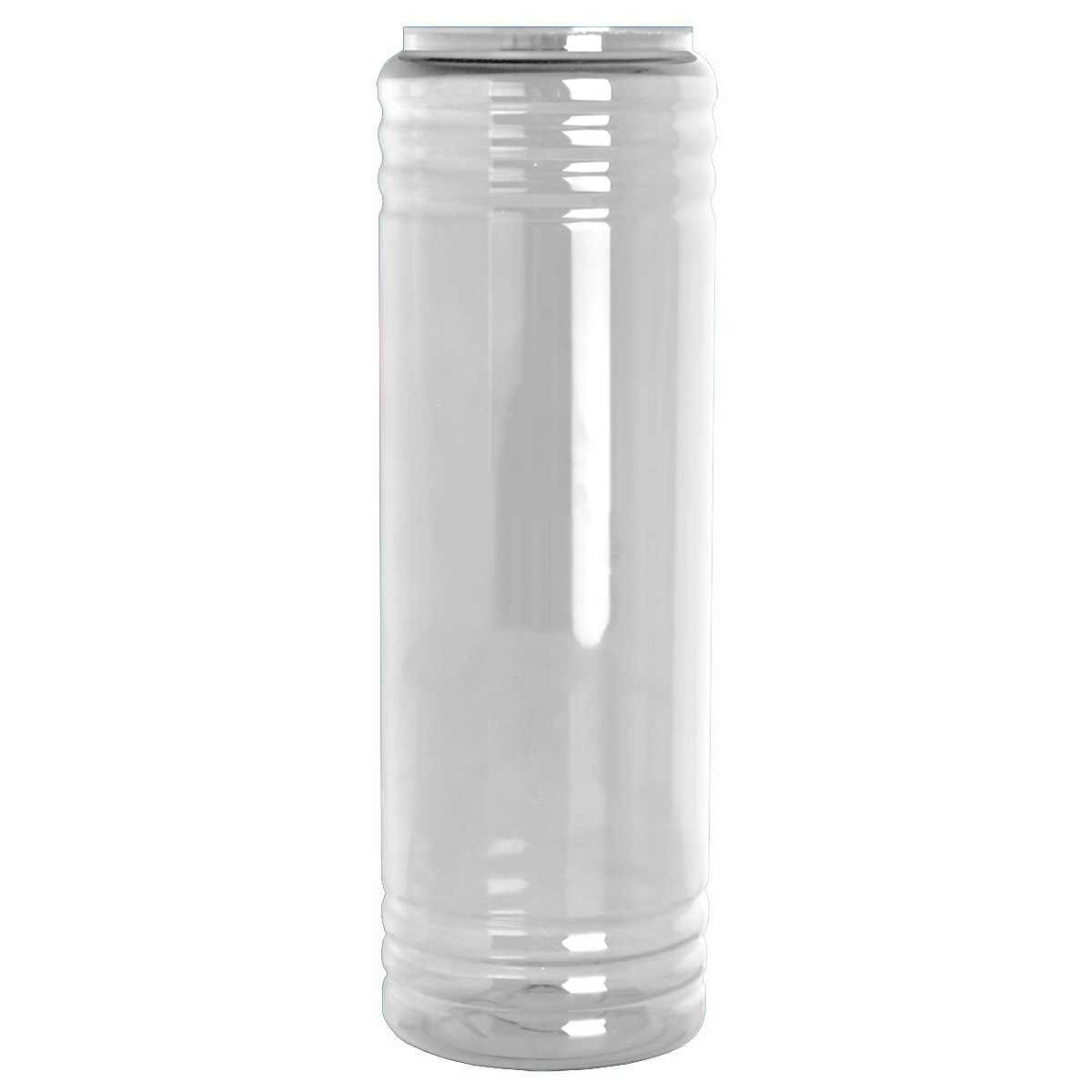 Clear with Black Lid 24 Oz. Slim Fit Water Bottle With Flip Lid