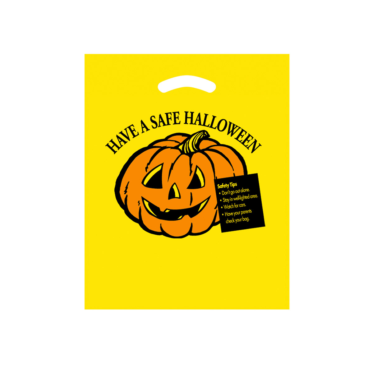 Yellow Halloween Stock Design Yellow Die Cut Bag Have a Safe Halloween 