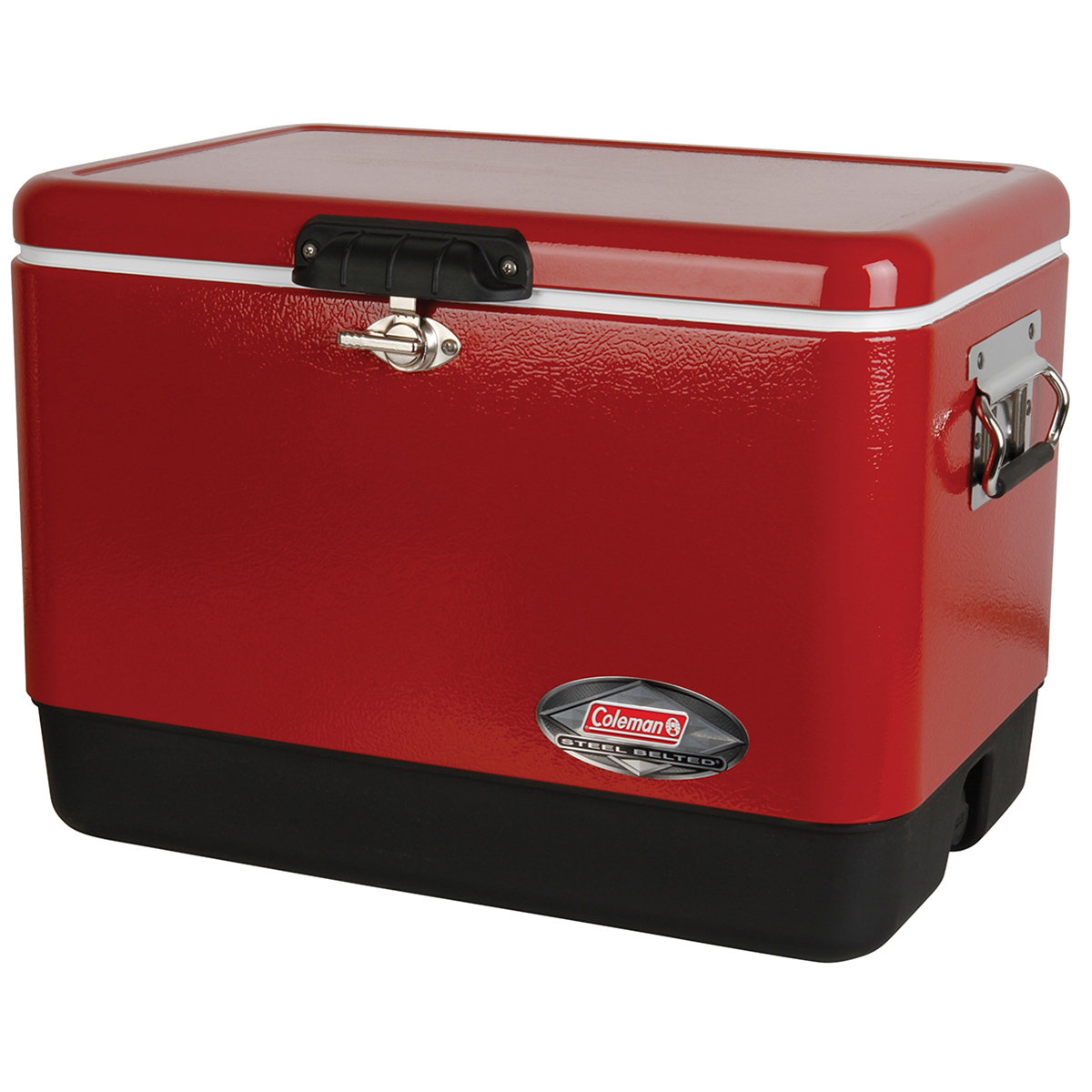 Black Coleman® 54-Quart Classic Steel Belted Cooler