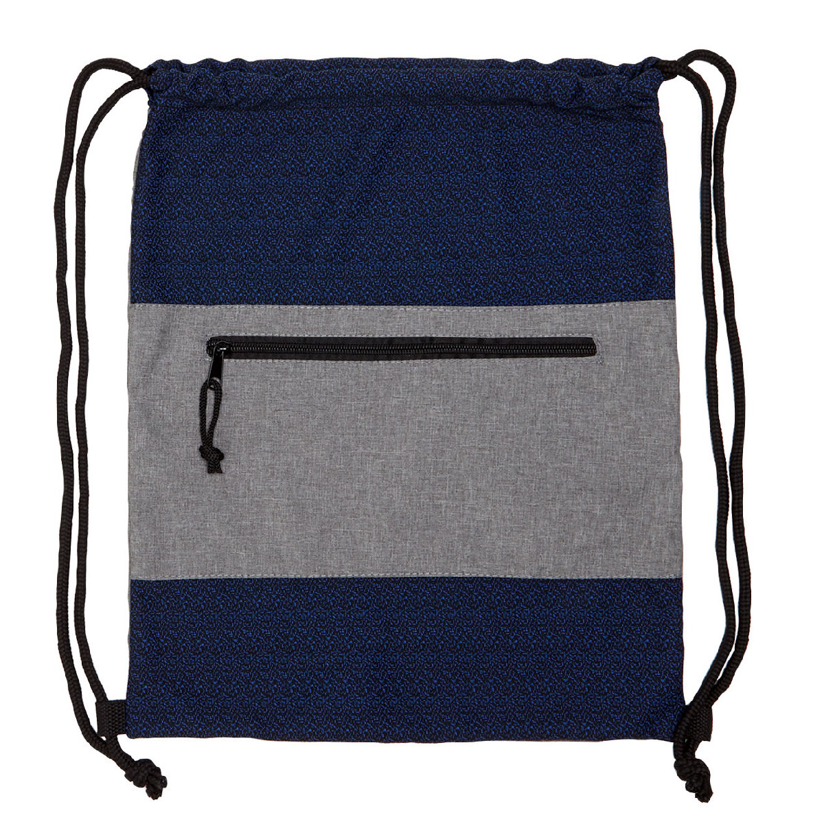 Blue Interwoven Drawstring Backpack