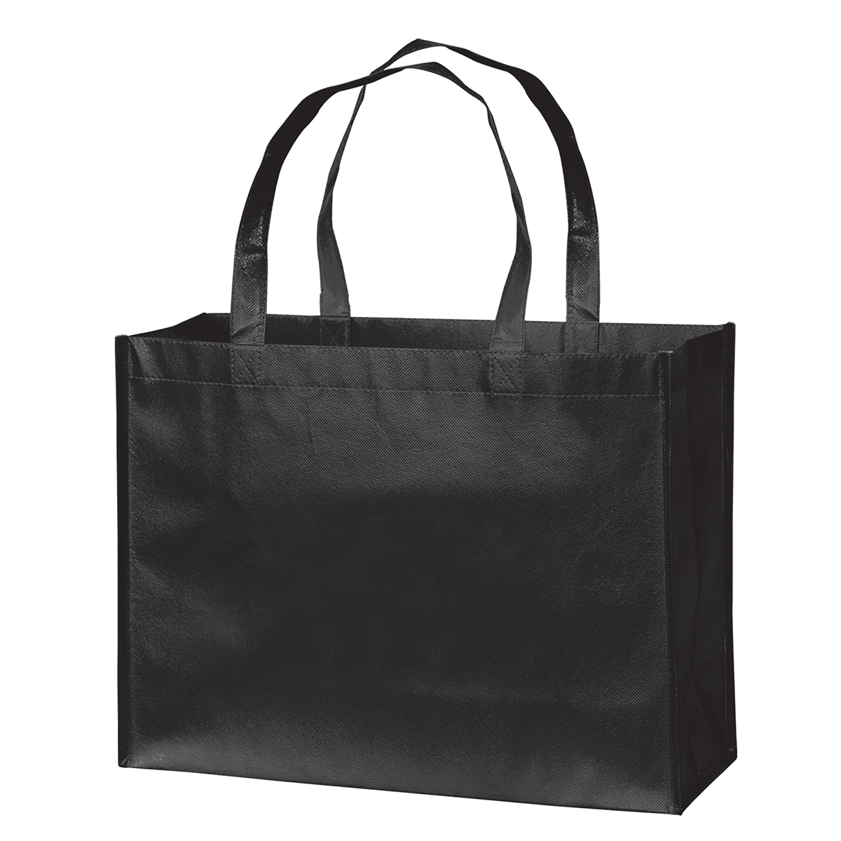 Black Gloss Laminated Designer Tote Bag