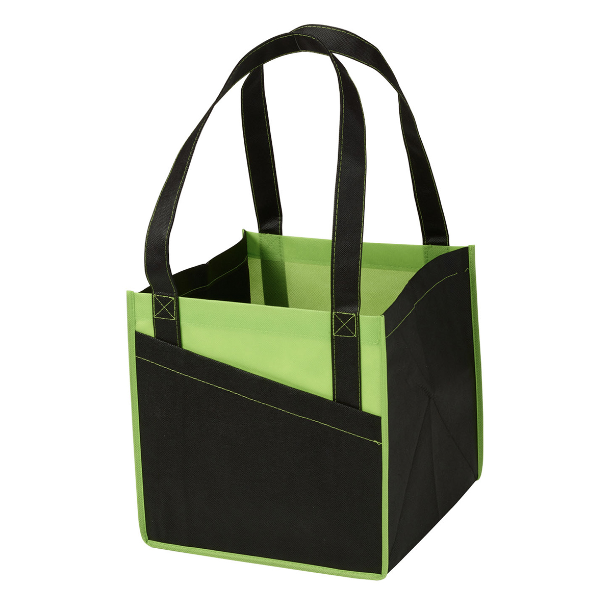 Lime Cube Non-Woven Utility Tote