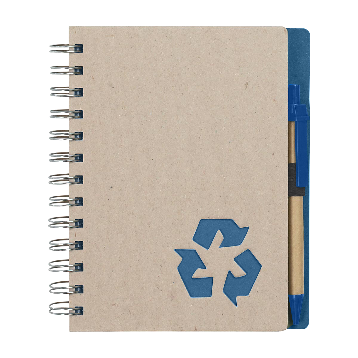 Blue Eco-Inspired Spiral Notebook & Pen