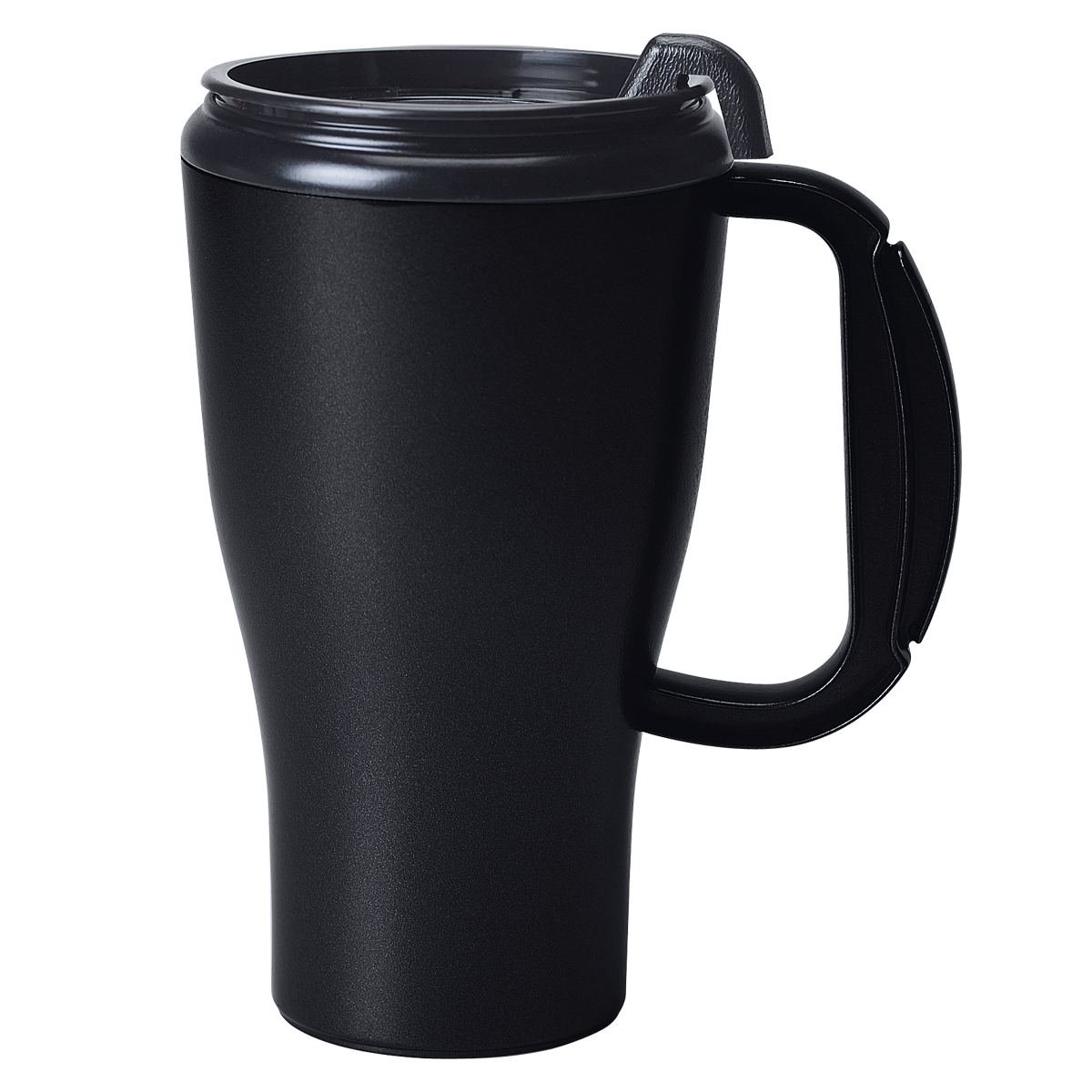 Black Omega Mug With Slider Lid (16 oz)
