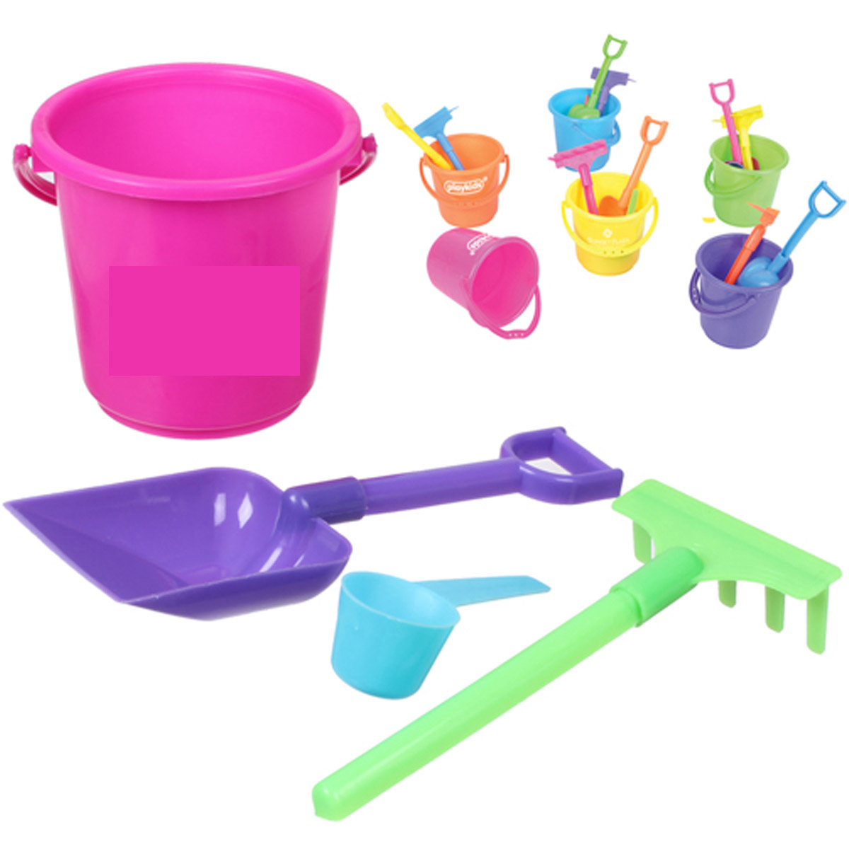 Assorted (Pink, Purple, Green, Blue, Orange, Yellow) Beach Play Set