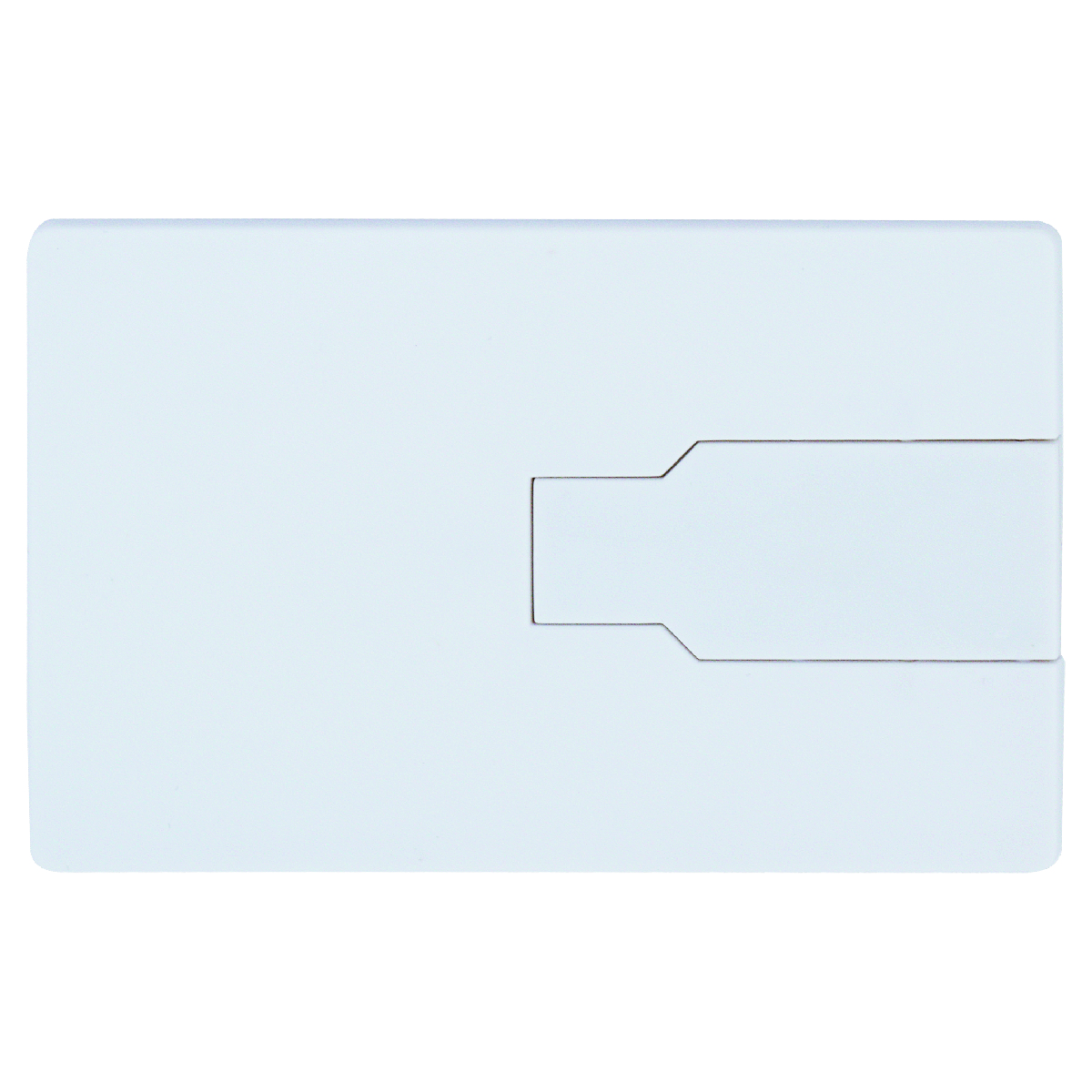 White Plano Credit Card USB Flash Drive - 1GB