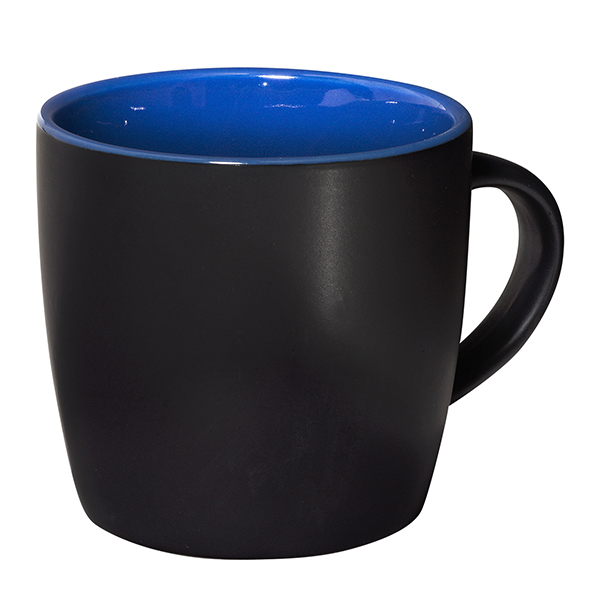 Black/Blue Riviera Ceramic Mug 12 oz