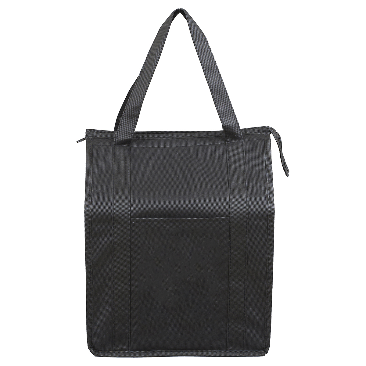 Black Super Cooler Large Insulated Cooler Zipper Tote Bag