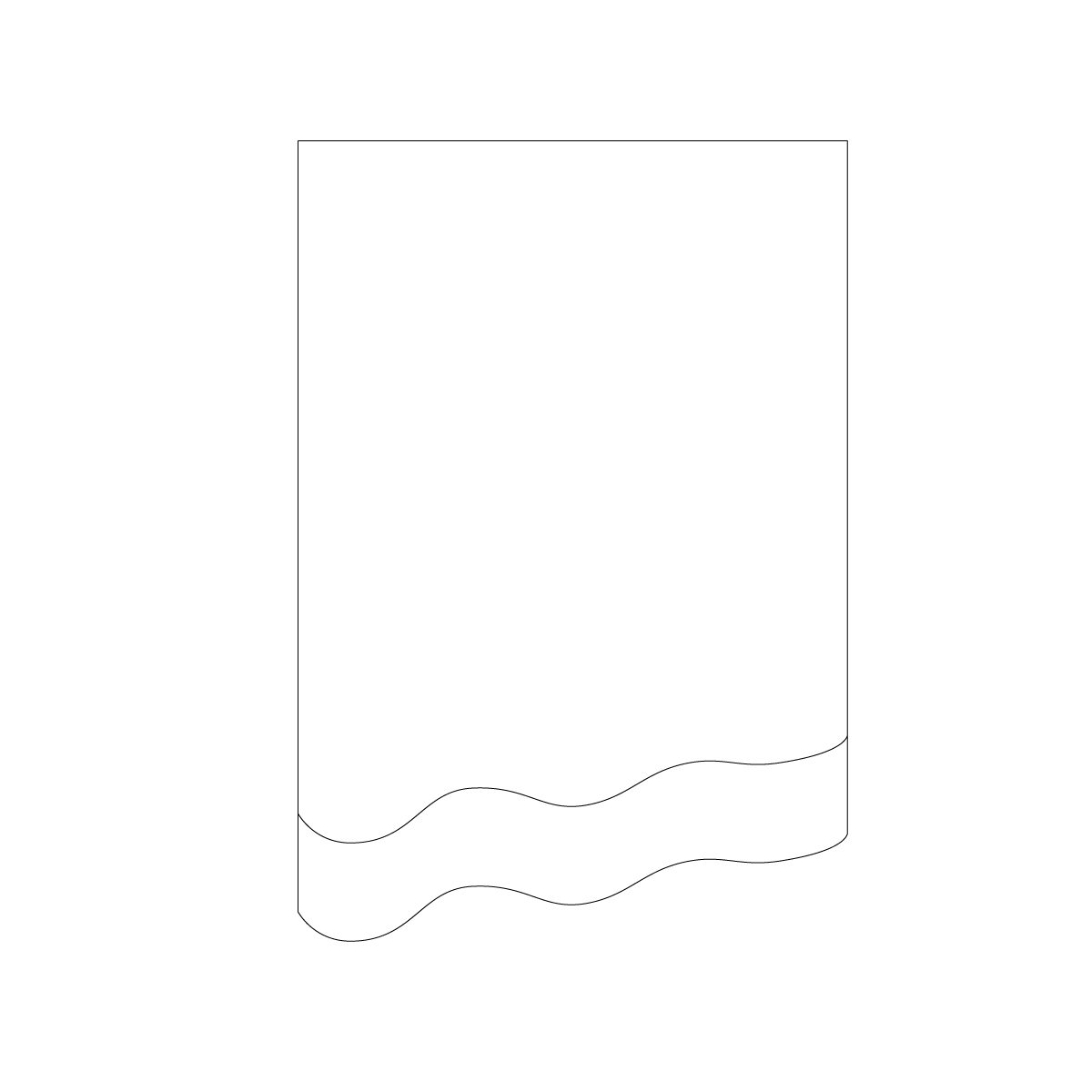 Angled Wave Souvenir® 4" x 6" Adhesive Beveled Notepad