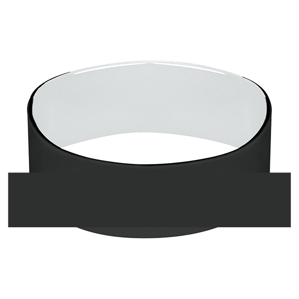Black/White 1" Silicone Bracelet